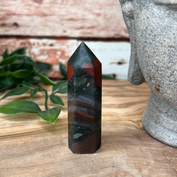 Rare African Bloodstone Tower | African Bloodstone Point | Gemstone Gem Tower - Picture 2 of 9
